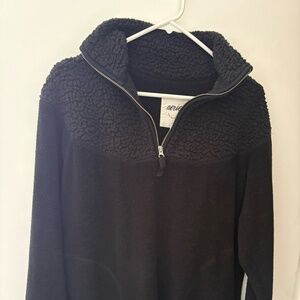 AERIE Dream Sherpa Quarter Zip Sweatshirt - XXS